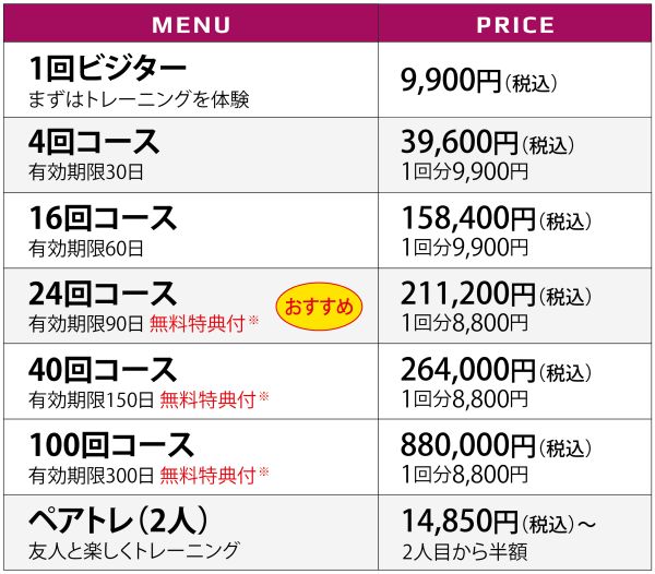 料金表4